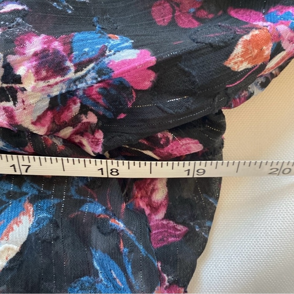Torrid Ruffle Sleeve Kimono - Black Floral - Women's Size M/L - Picture 5 of 6